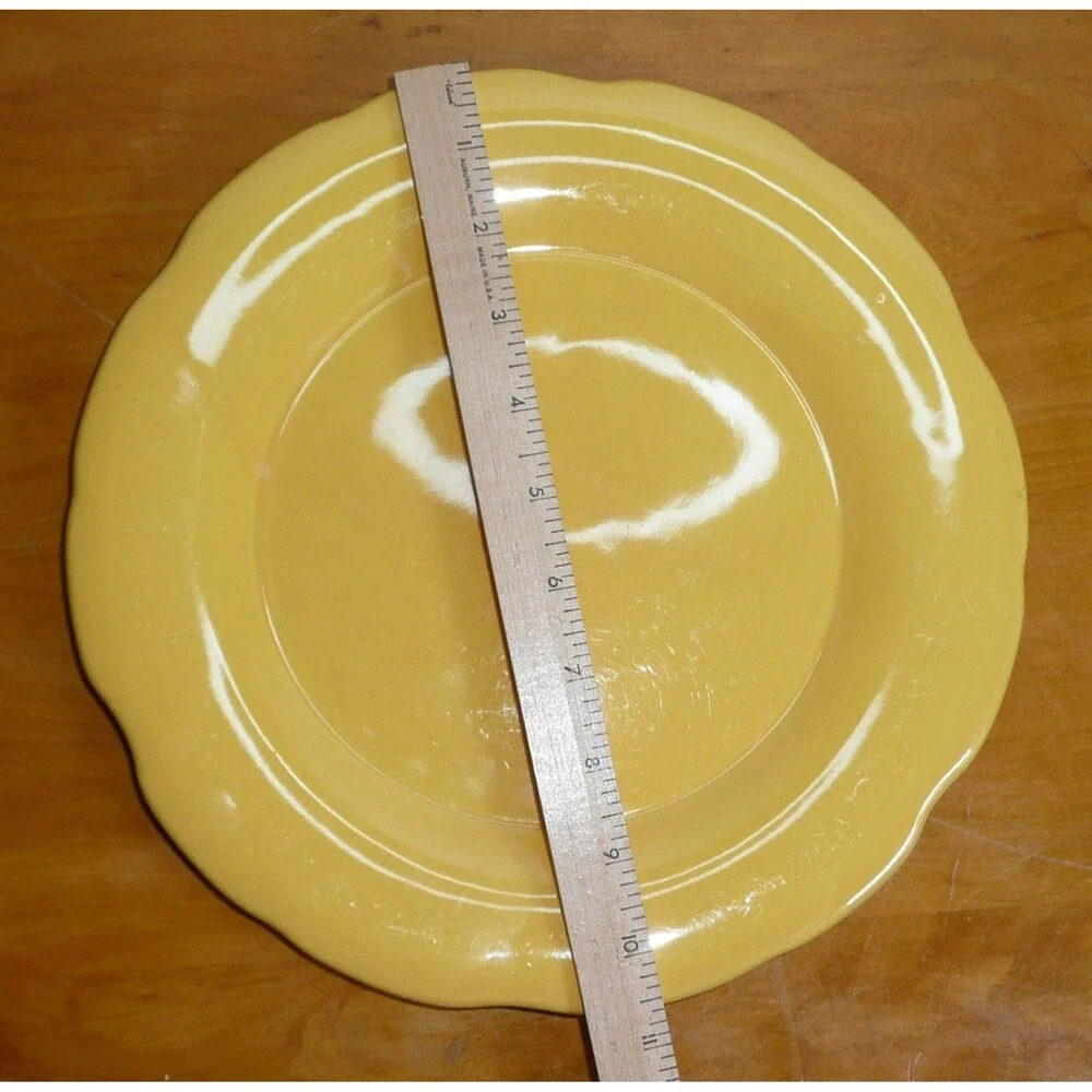 Pier 1 Imports Sunflower Yellow Dinner Plate with Scallop Edge Essential Color